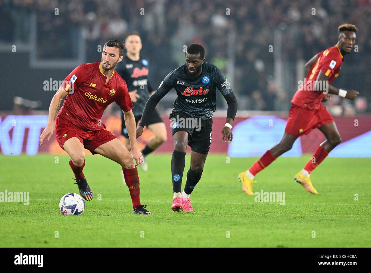 Roma, Italia, 23 Ott, 2022 Bryan Cristante di AS Roma alla serie Roma vs Napoli Una partita di calcio 2022-2023 Credit:Roberto Ramaccia/Alamy Live News Foto Stock