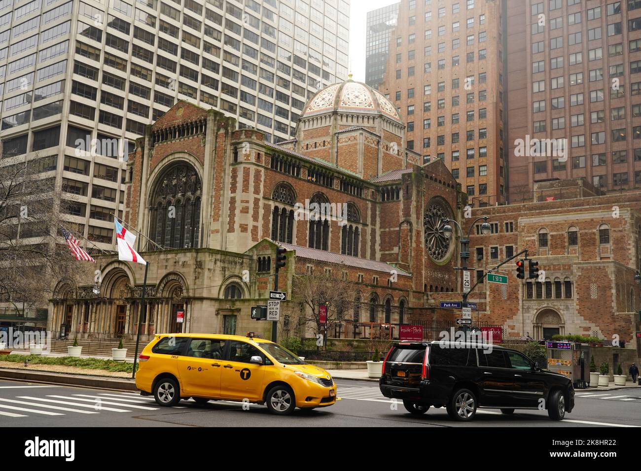 Chiesa di San Bartolomeo a Manhattan. Si tratta di una storica parrocchia episcopale fondata nel gennaio 1835, e si trova sul lato est di Park Avenue Foto Stock