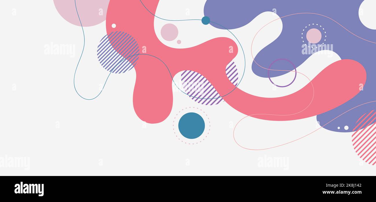 Modello astratto colorato di modello di forma libera. Design minimo per lo sfondo grafico. Vettore Illustrazione Vettoriale