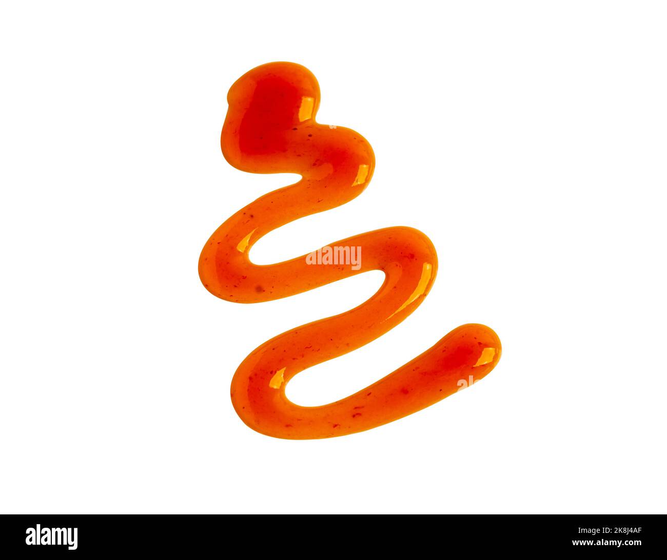 Salsa di pomodoro o ketchup isolato su sfondo bianco con percorso di taglio, ingredienti per la cottura. Foto Stock