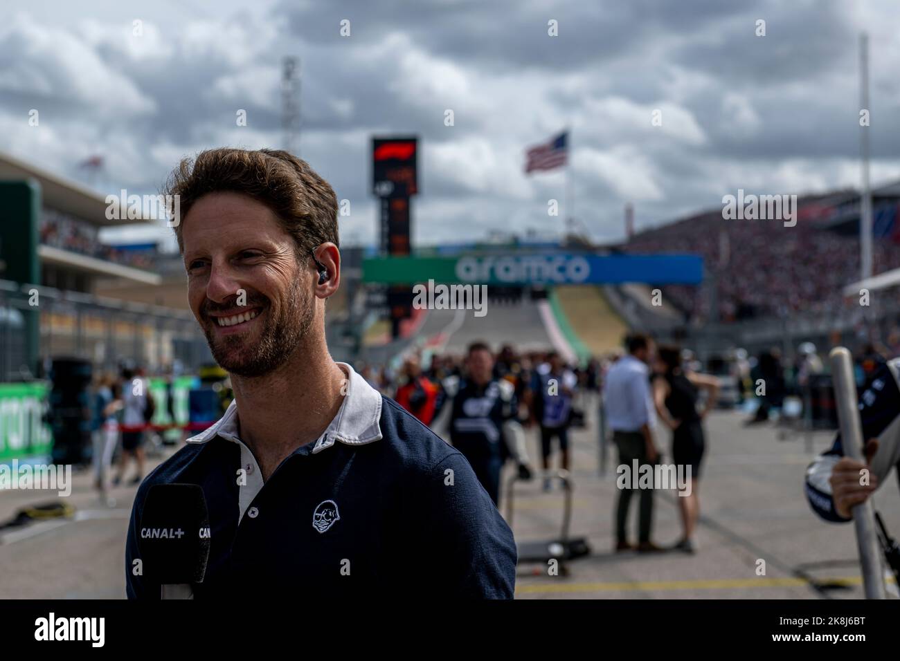 Austin, Texas, Stati Uniti, 24th Ott 2022, Romain Grosjean partecipa al giorno della gara, 19° round del campionato di Formula 1 2022. Credit: Michael Potts/Alamy Live News Foto Stock