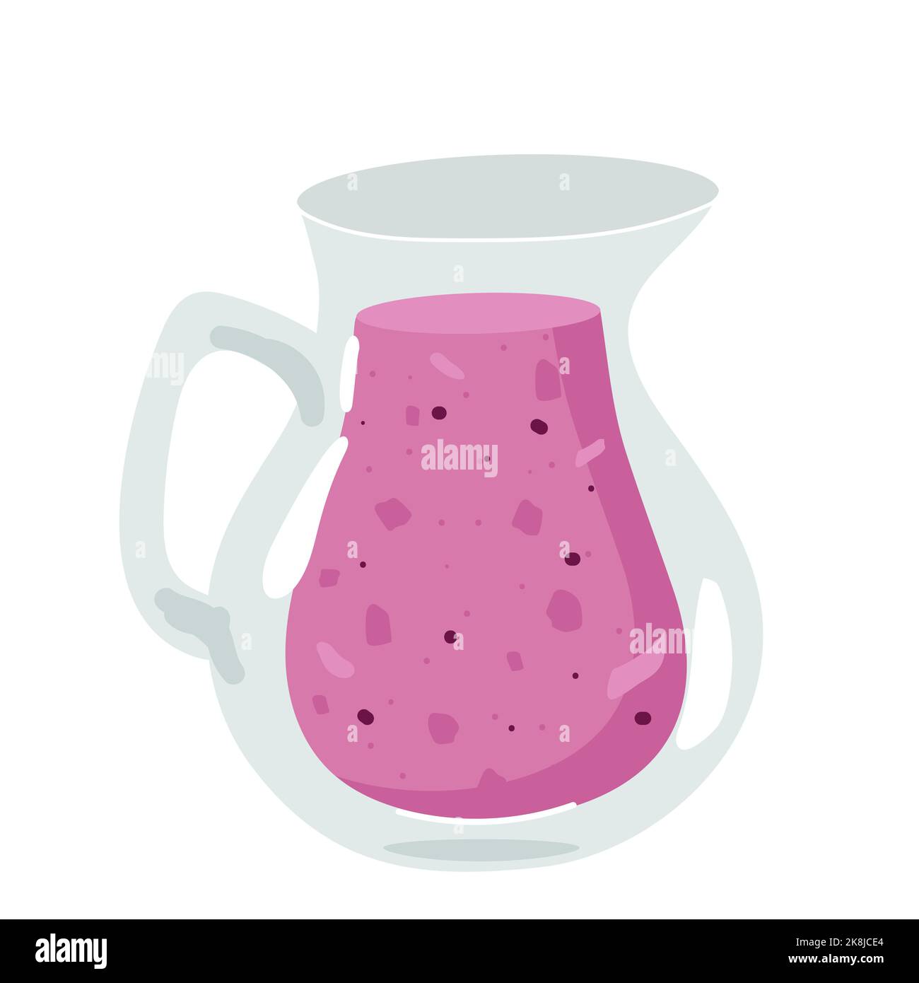 Frullato colorato. Superoods e salute o disintossicazione dieta alimentare concetto in stile schizzo Illustrazione Vettoriale