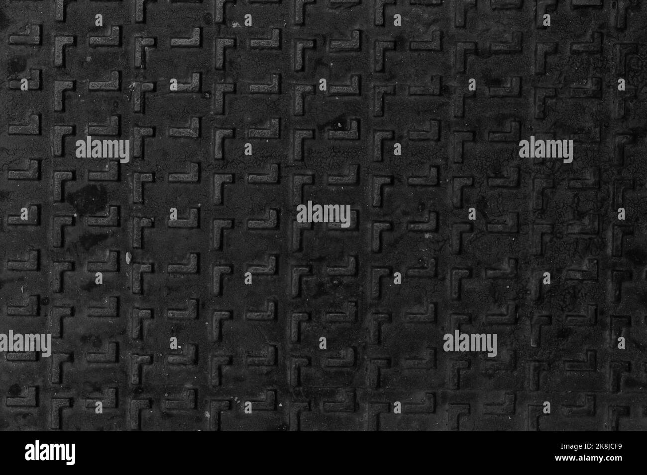 Fondo in acciaio nero a trama metallica. Foto Stock