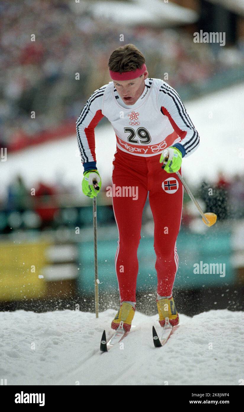 Olimpiadi di calgary 1988 sci di fondo immagini e fotografie stock ad