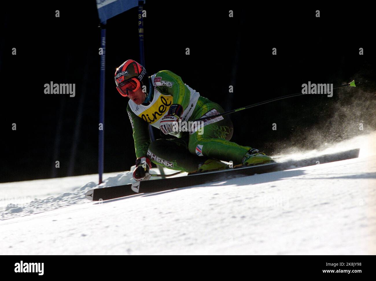 Hafjell 4 - 10 marzo 1996. Lasse Kjus. Finale di Coppa del mondo. Foto; Tor Richardsen / NTB Foto Stock