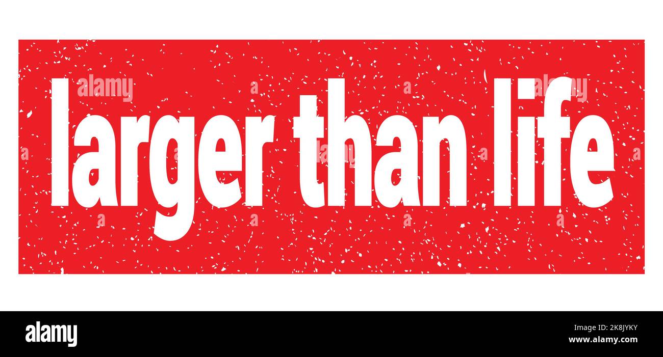 testo più grande di vita scritto su segno rosso grungy del timbro. Foto Stock