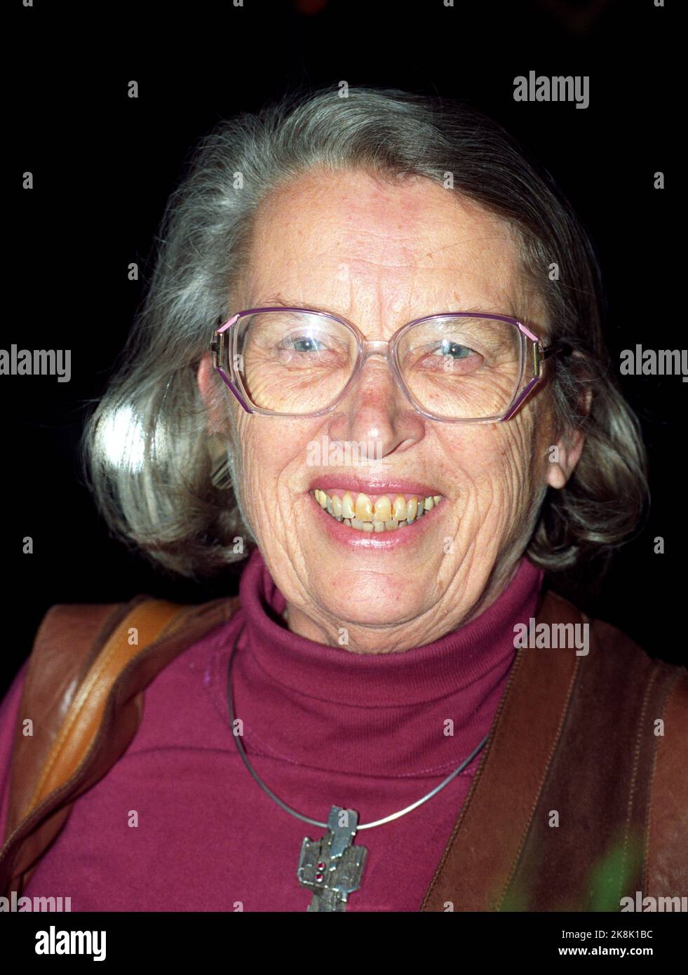 Oslo 11 novembre 1993. L'autore Tordis Ørjasæter pubblica la sua grande e approfondita biografia documentata di Sigrid Undset, 'cuori umani'. Foto; Terje Bendiksby / NTB / NTB Foto Stock