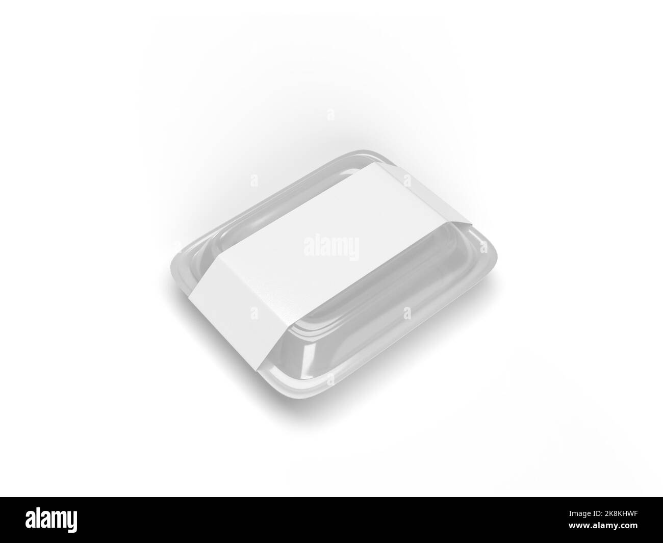 Rappresentazione di Plastic Food Box 3D Foto Stock