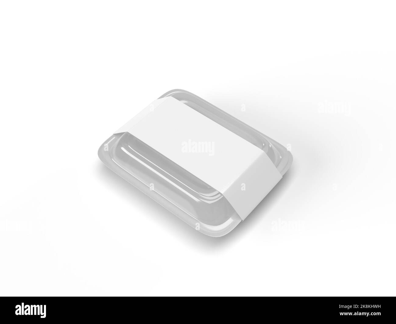 Rappresentazione di Plastic Food Box 3D Foto Stock