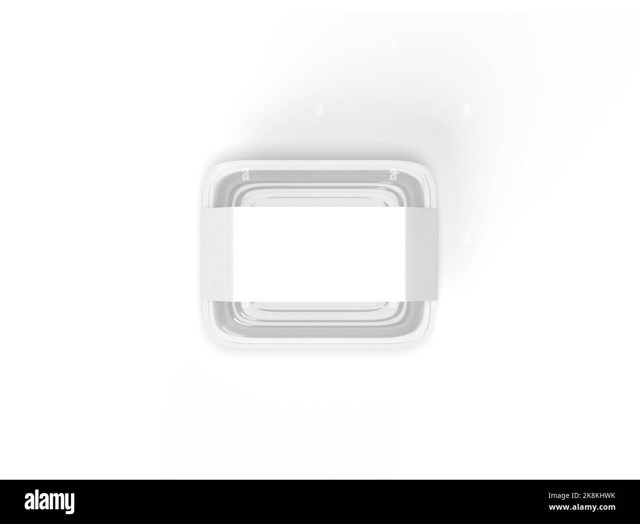 Rappresentazione di Plastic Food Box 3D Foto Stock