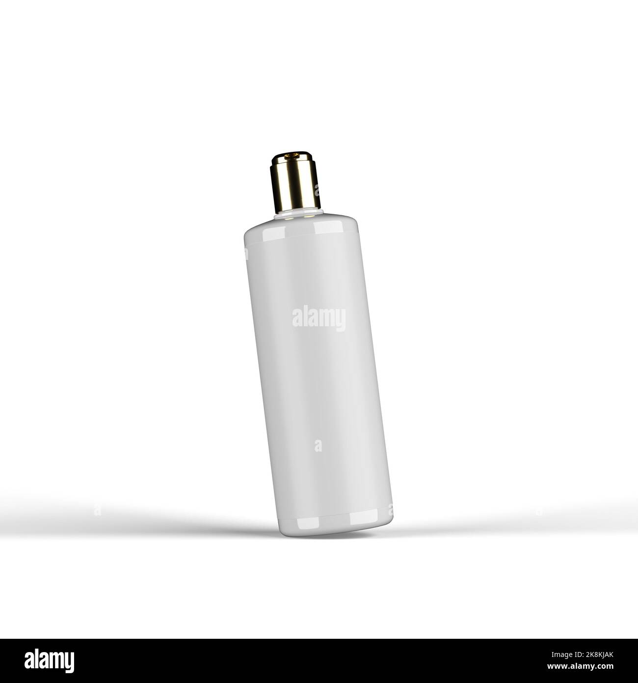 Flacone in plastica lucida rendering 3D Foto Stock