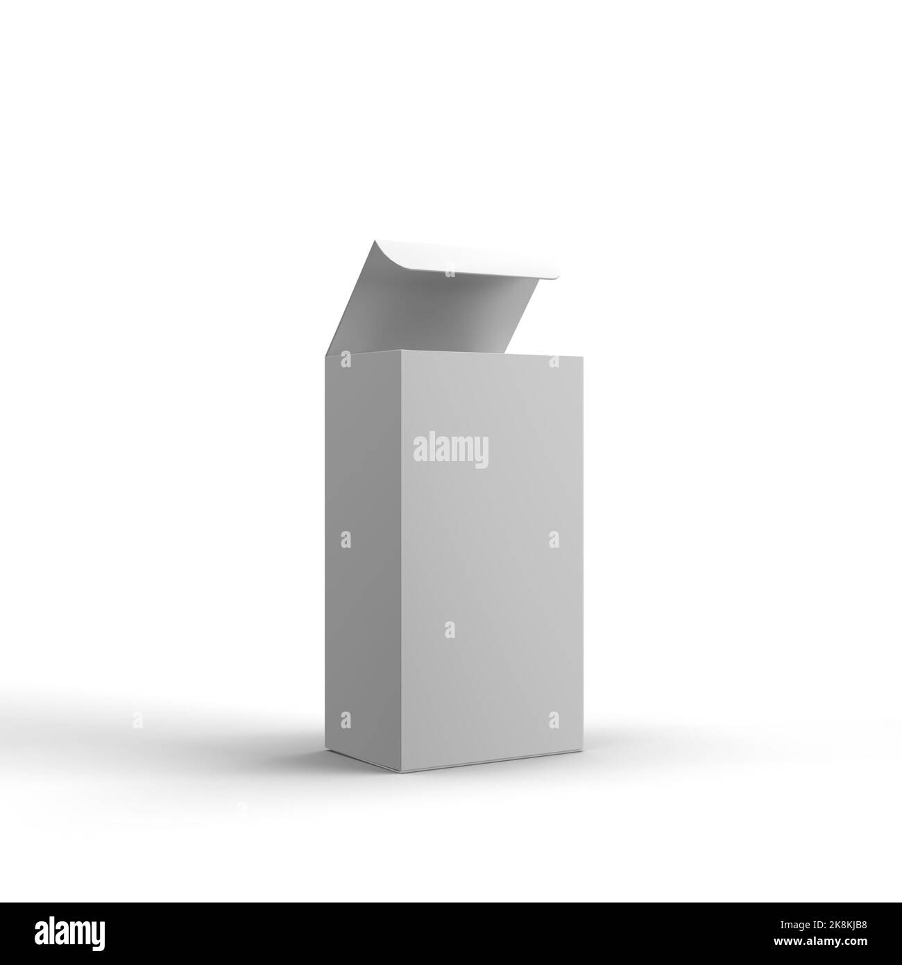 Paper Box Perspective Veiw 3D rendering Foto Stock