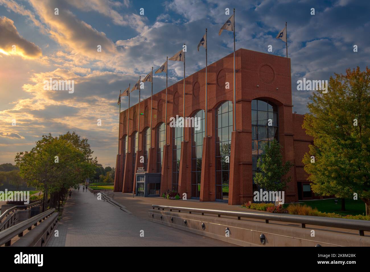 Indianapolis, IN—6 settembre 2022; National Collegiate Athletic Association (NCAA) Hall of Champions, un museo per onorare gli atleti record degli Stati Uniti Foto Stock