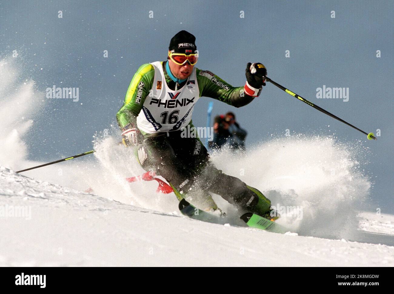 Sierra Nevada, Spagna Febbraio 1996. Lasse Kjus in movimento. Foto; Tor Richardsen / NTB Foto Stock