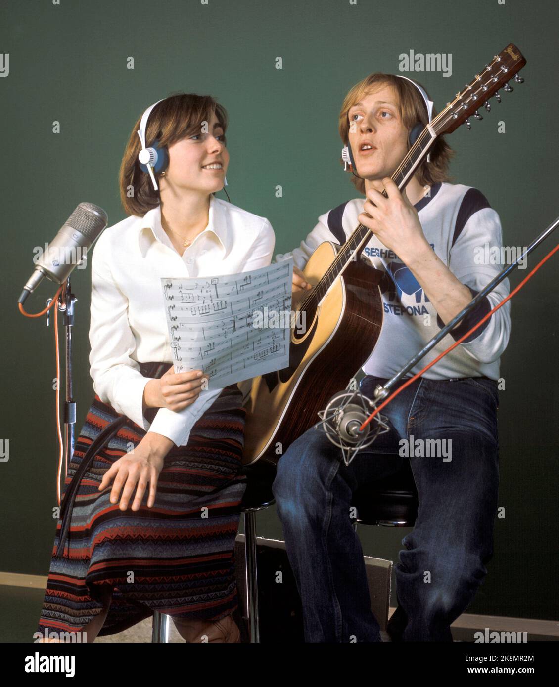 Oslo 1977: Anita Skorgan, musicista e artista norvegese, qui fotografato con Georg Keller. Foto: NTB / NTB Foto Stock