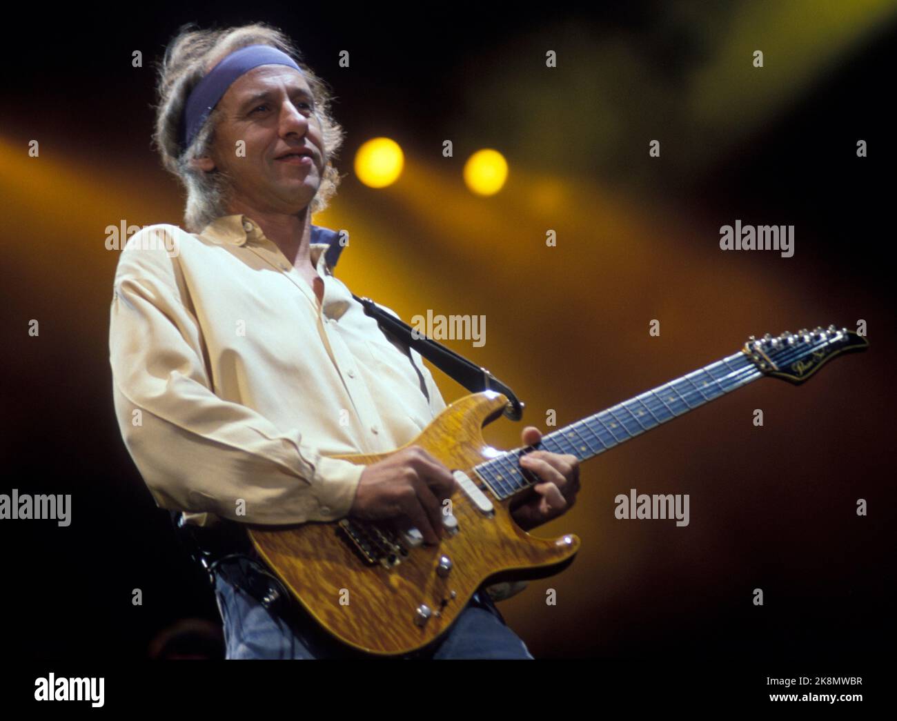 Oslo 30 luglio 1992. L'artista Mark Knopfler tiene un concerto a Oslo. Foto; Tor Richardsen / NTB Foto Stock