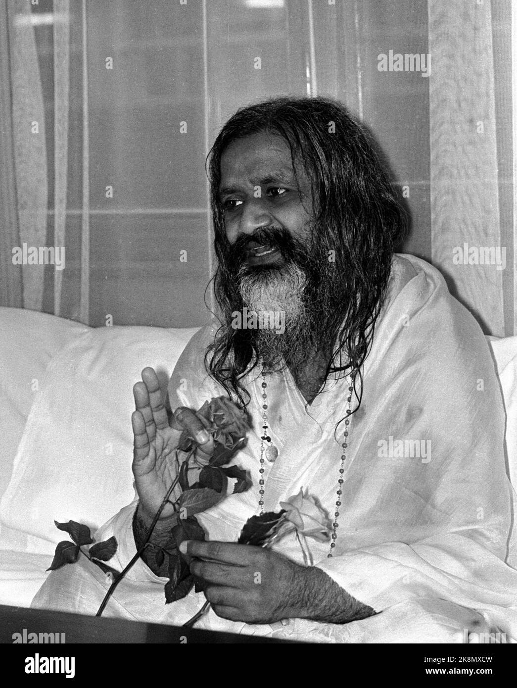 Oslo 19671013 Maharishi Maesh Yogi visita la Norvegia. È meglio conosciuto per essere un guru / supervisore / consulente in meditazione per il gruppo pop i Beatles. Foto: NTB / NTB Foto Stock