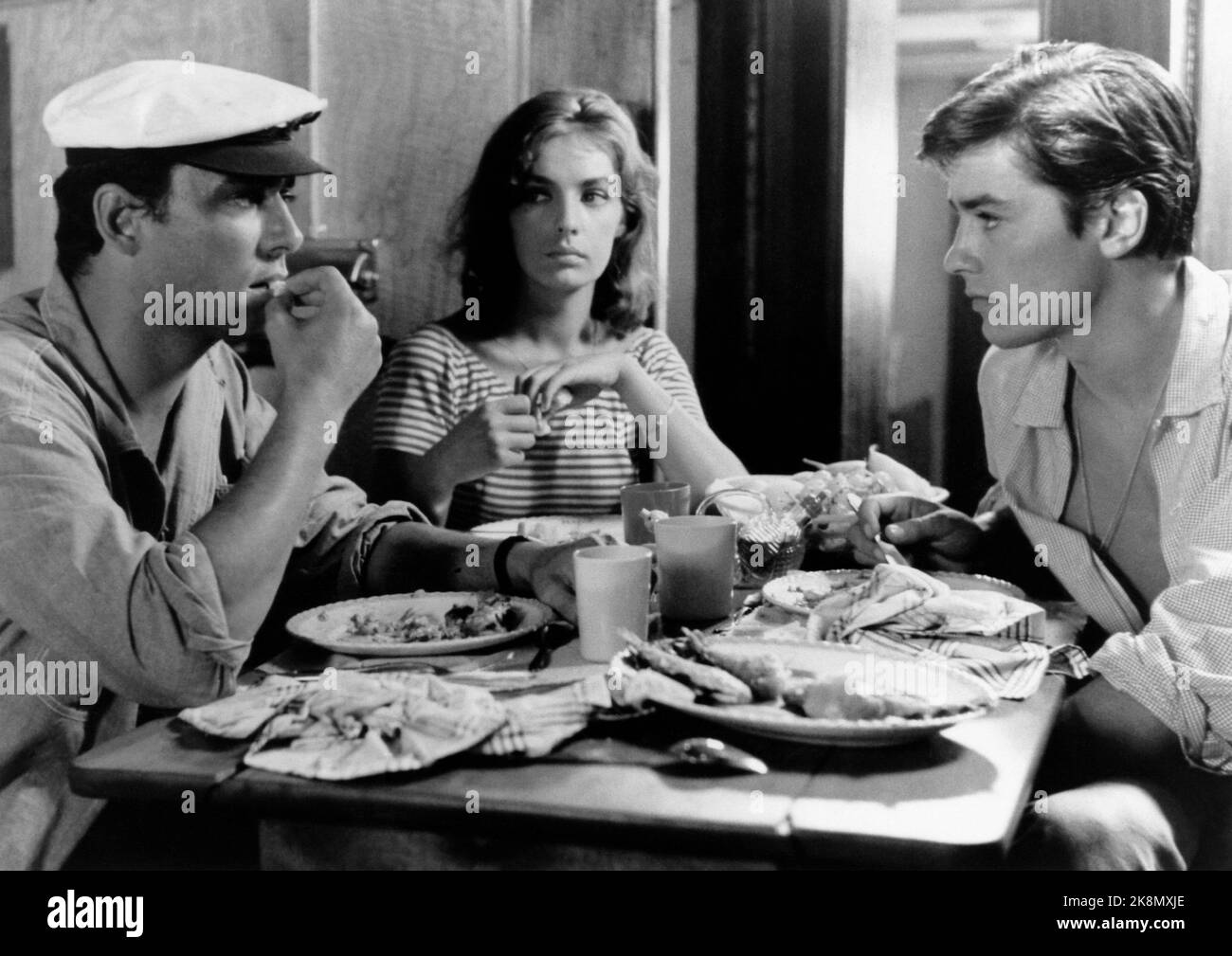 Plein soleil Viola mezzogiorno anno: 1960 Francia / Italia Alain Delon, Marie Laforêt, Maurice Ronet Direttore: René Clément Foto Stock