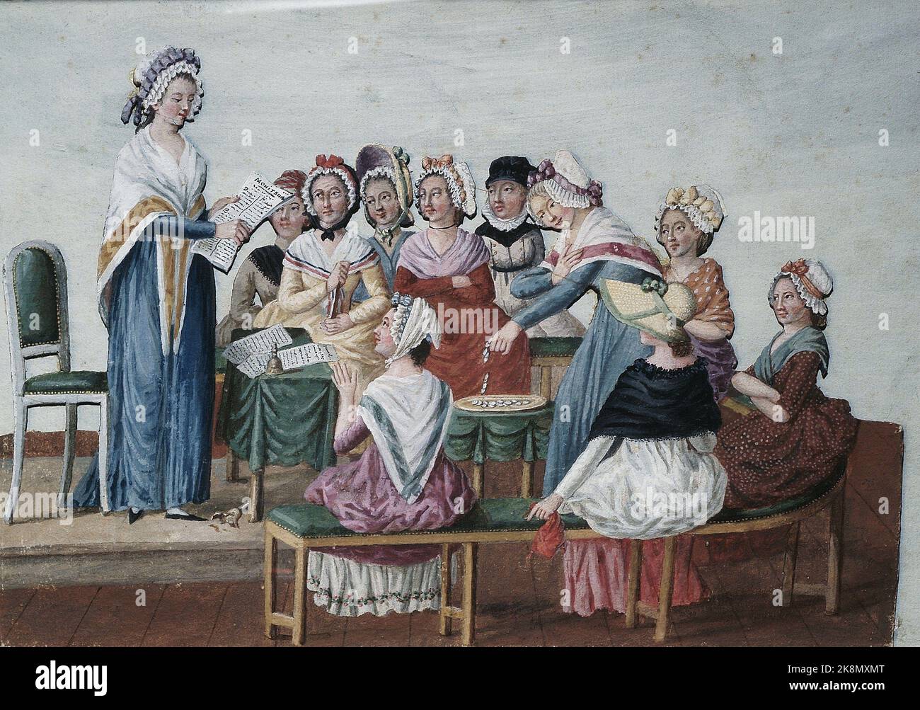 Jean-Baptiste Lesueur Scuola francese Club patriottico delle Donne durante la Rivoluzione francese 1789-1795 Gouache su carta Parigi, musée Carnavalet Foto Stock