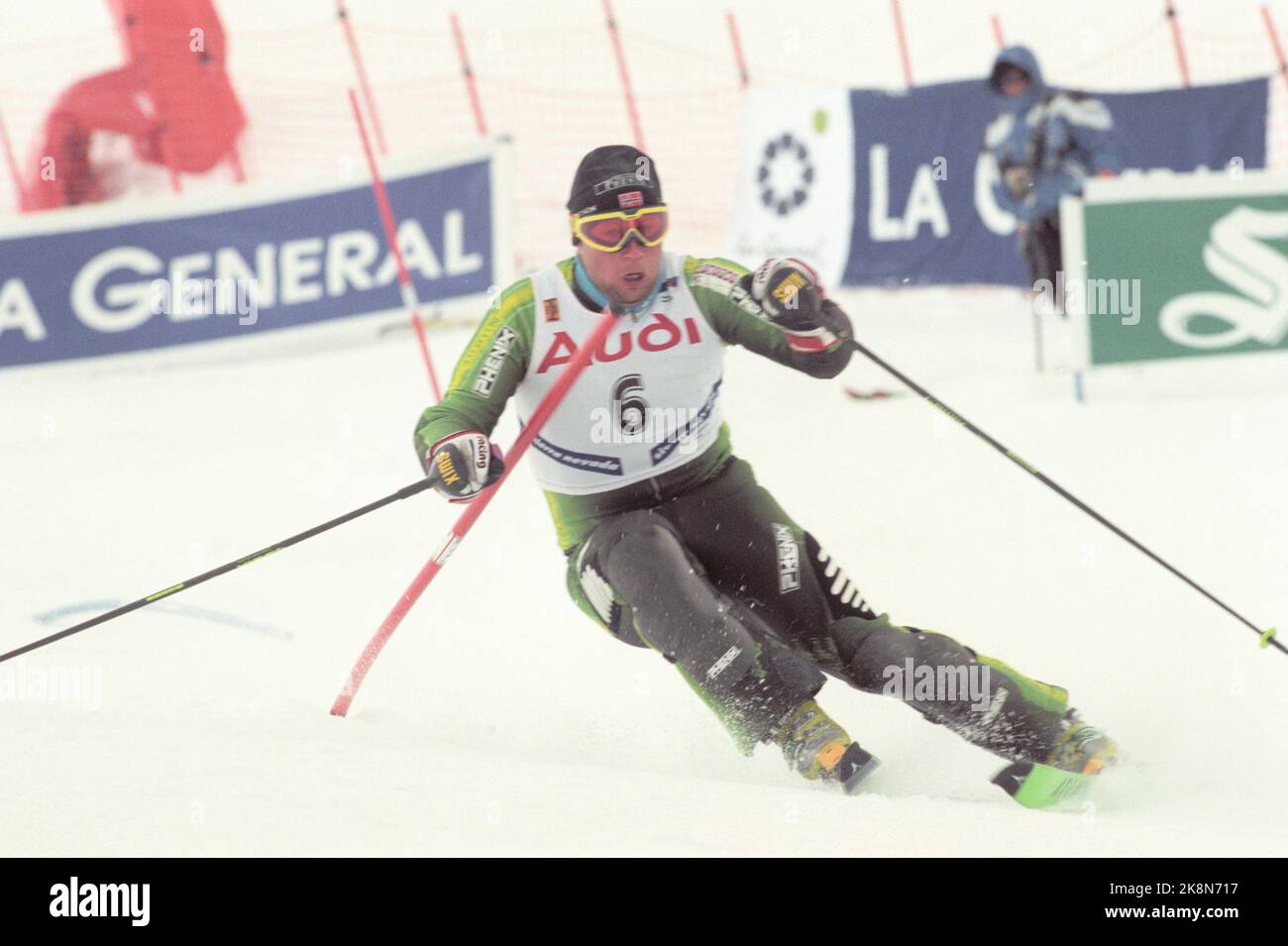 Sierra Nevada. Spagna. Coppa del mondo di Alpine. Slalom, uomini. Qui Lasse Kjus .. Foto; Calle Törnström / NTB Foto Stock