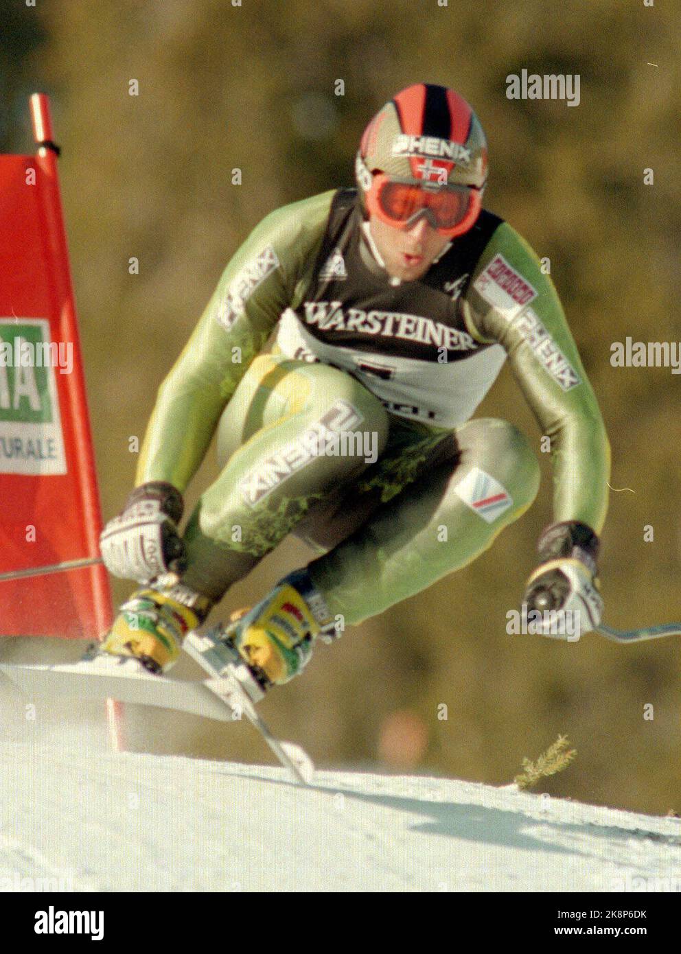 Lasse Kjus è diventato il migliore norvegese in entrambe le sessioni di formazione il martedì. Finì al nono posto. Kvitfjell. Foto: Lise Åserud / NTB Foto Stock