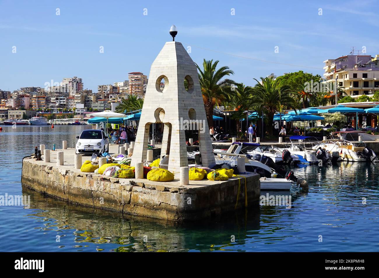 Porto di Saranda, Repubblica di Albania Foto Stock