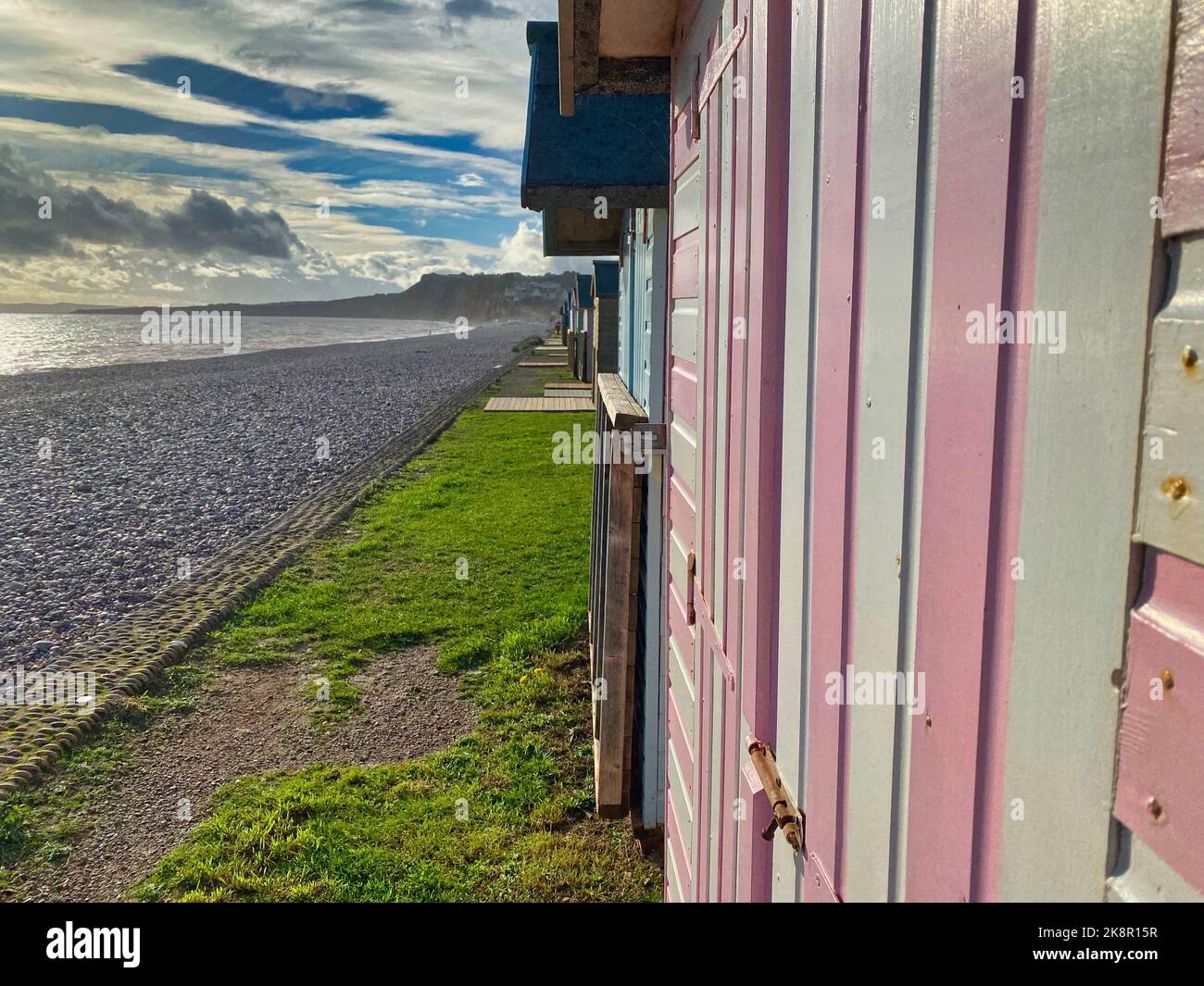 Budleigh Salterton spiaggia a Devon Foto Stock