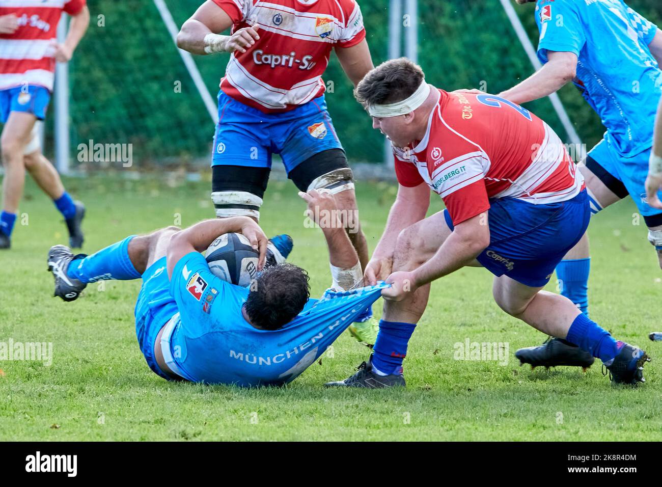 2022/23 DRV BL1 | München RFC vs Heidelberger RK. CORTE-REAL Joao Vasco (Münchner RFC MRFC01). REINTGES Andrew (Heidelberger RK HRK02) Foto Stock