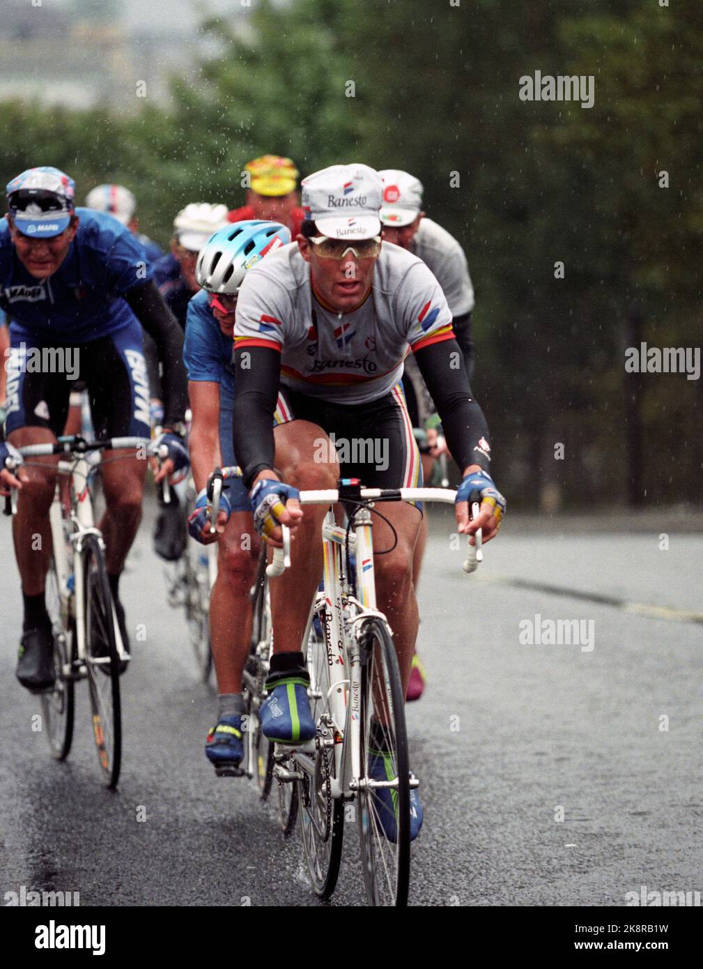 Oslo 1993 agosto. Miquel Indurain durante la Coppa del mondo di ciclismo a Oslo. Foto; Erik Johansen / NTB Foto Stock