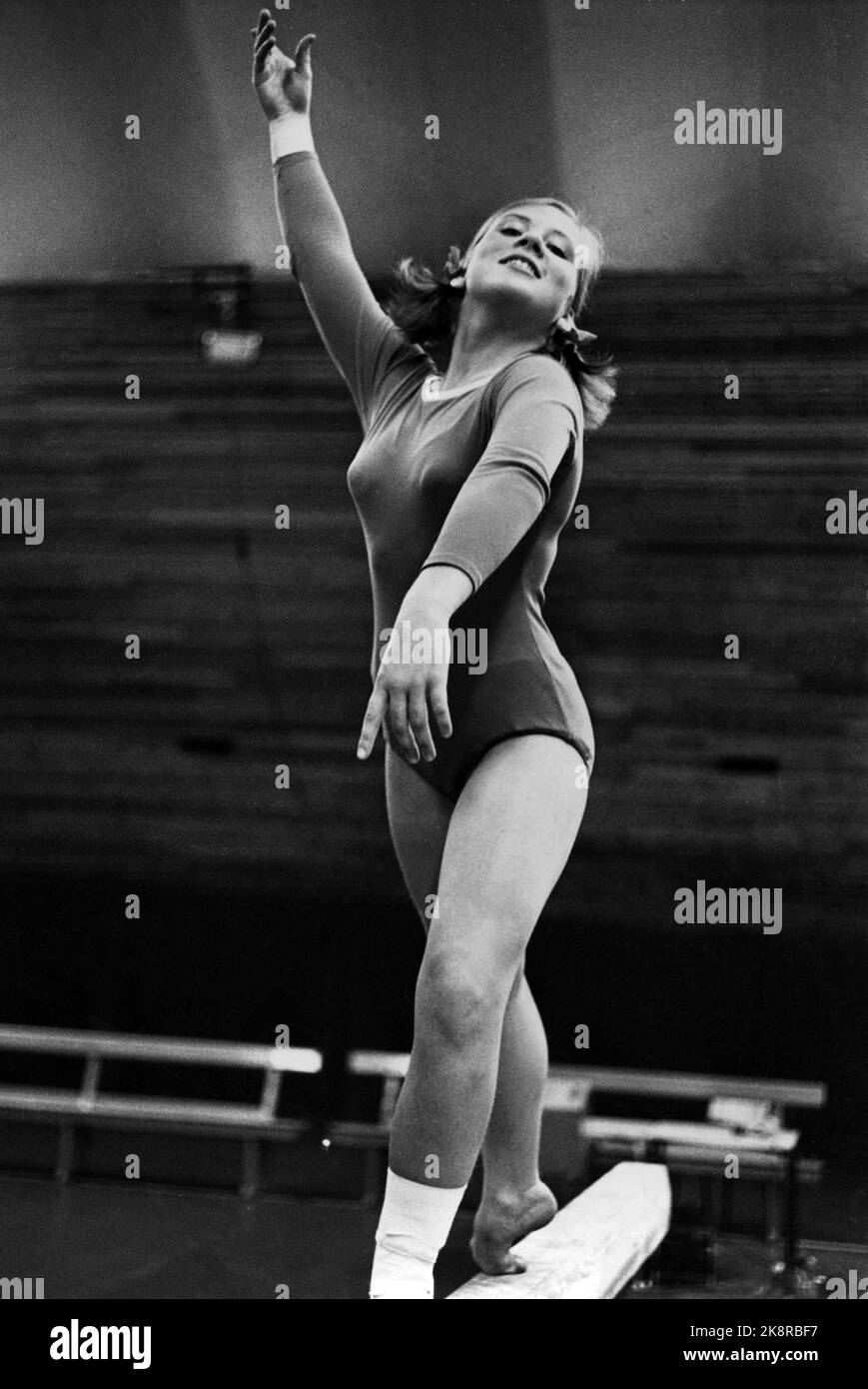 Oslo 19680821. Turn Championship Norvegia - Svezia. Turner Torunn Isberg sul braccio. FOTO: EPU / NTB / NTB Foto Stock