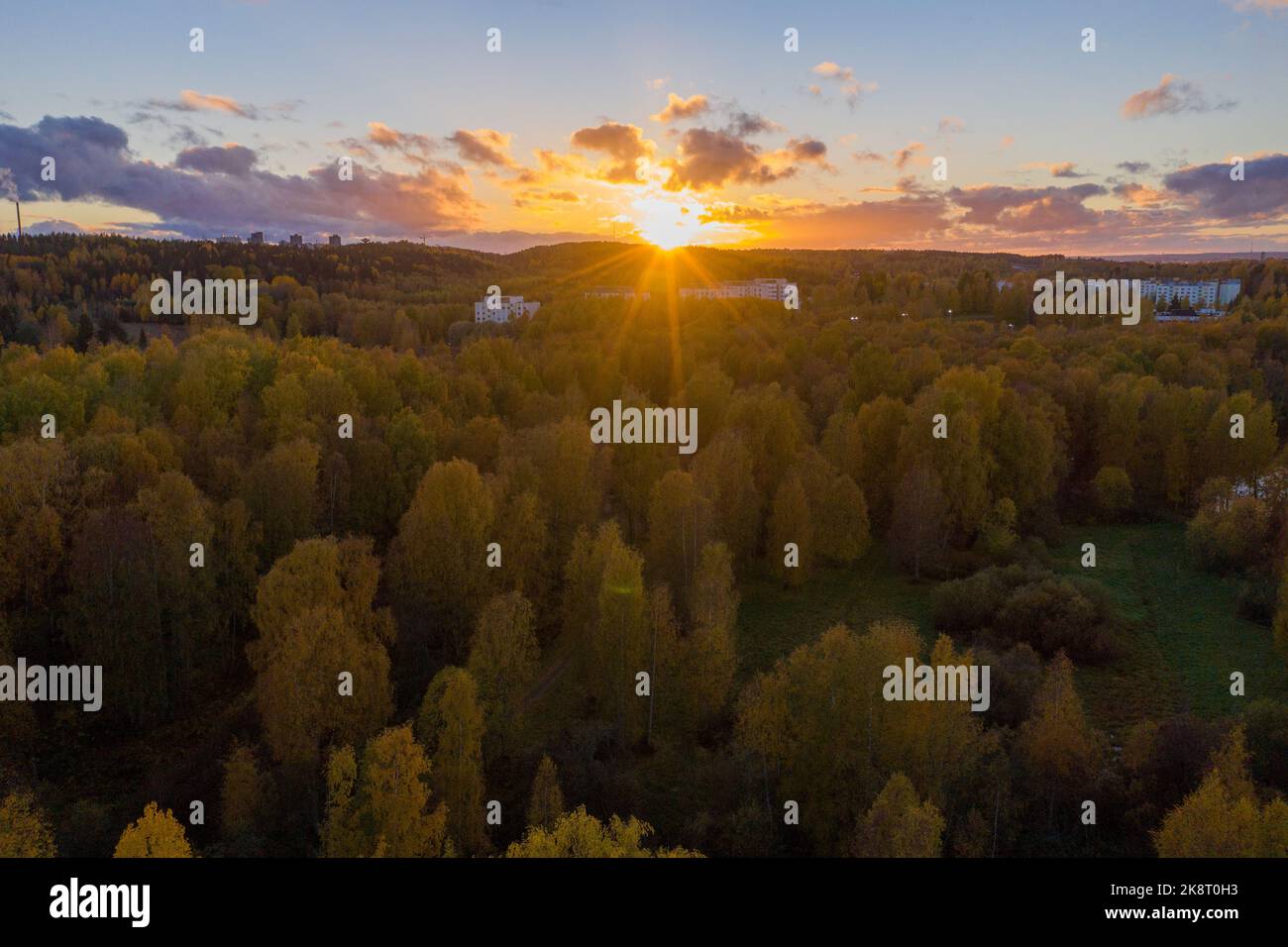 Vista tramonto Foto Stock