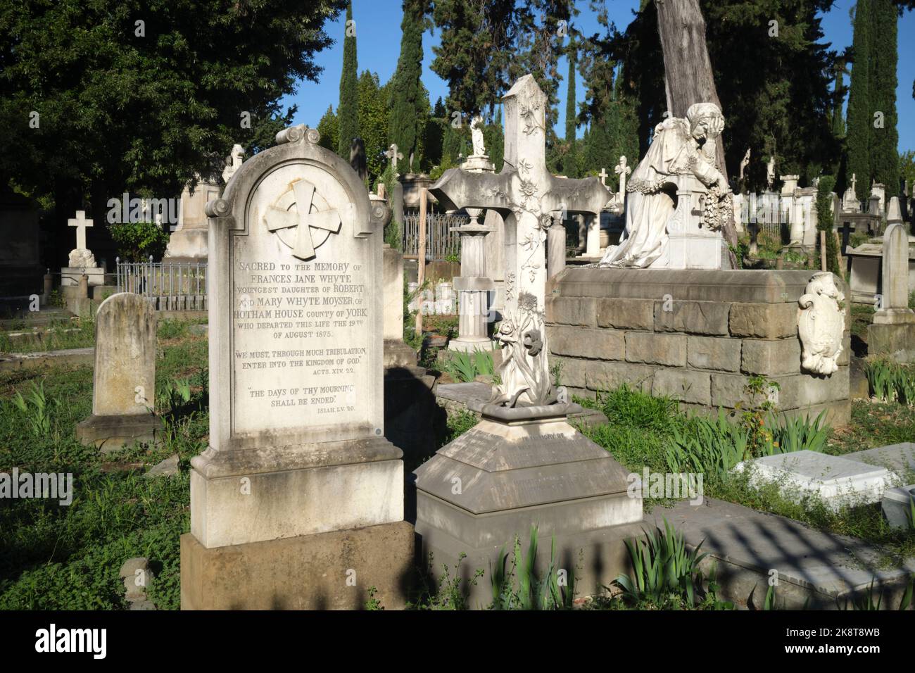 Il Cimitero inglese o Cimitero inglese a Firenze Foto Stock