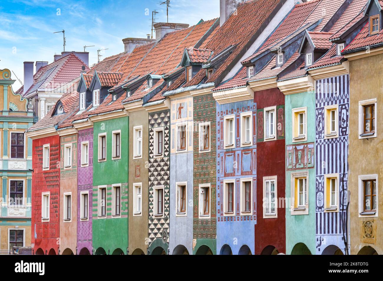 Parte vecchia di Poznan, Polonia Foto Stock