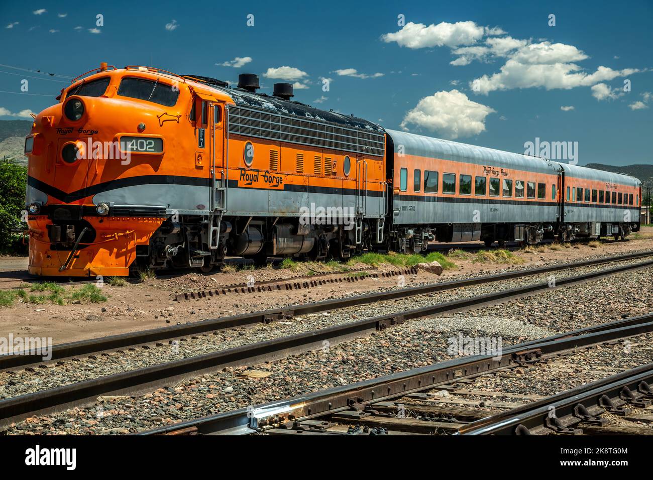 N. motore 402, Royal Gorge via ferrovia, Canon City, Colorado, STATI UNITI D'AMERICA Foto Stock