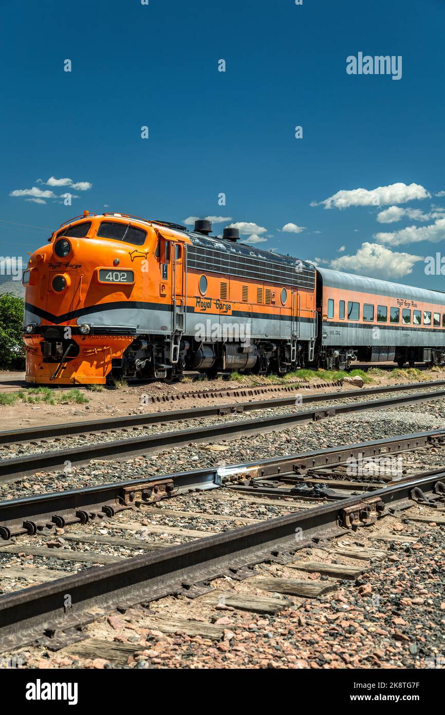N. motore 402, Royal Gorge via ferrovia, Canon City, Colorado, STATI UNITI D'AMERICA Foto Stock