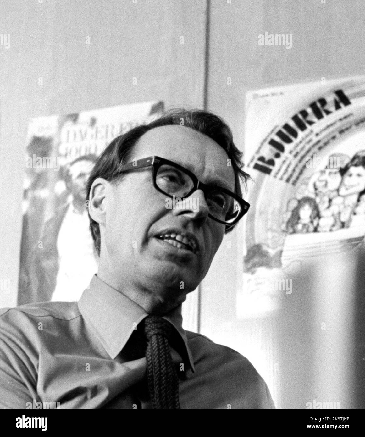 Jar Maggio 1970 Direttore di Norsk Film A/S - Erik Borge. Norsk Film A/S è una singola lettera di debito grande. La società ha bisogno di 3 milioni di NOK in prestiti di liquidità per continuare ad andare avanti. Allo stesso tempo, l'azienda ha perso circa 1,3 milioni di NOK in un film debutante. Foto: Ivar Aaserud / corrente / NTB Foto Stock