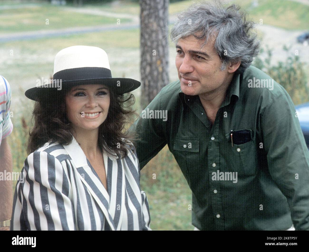 Holmenkollen, Oslo 198308. Artista Wenche Myhre con suo marito Michael Pfleghar a Holmenkollen. Foto: Archivio NTB Bjørn Sigurdsøn / NTB Foto Stock