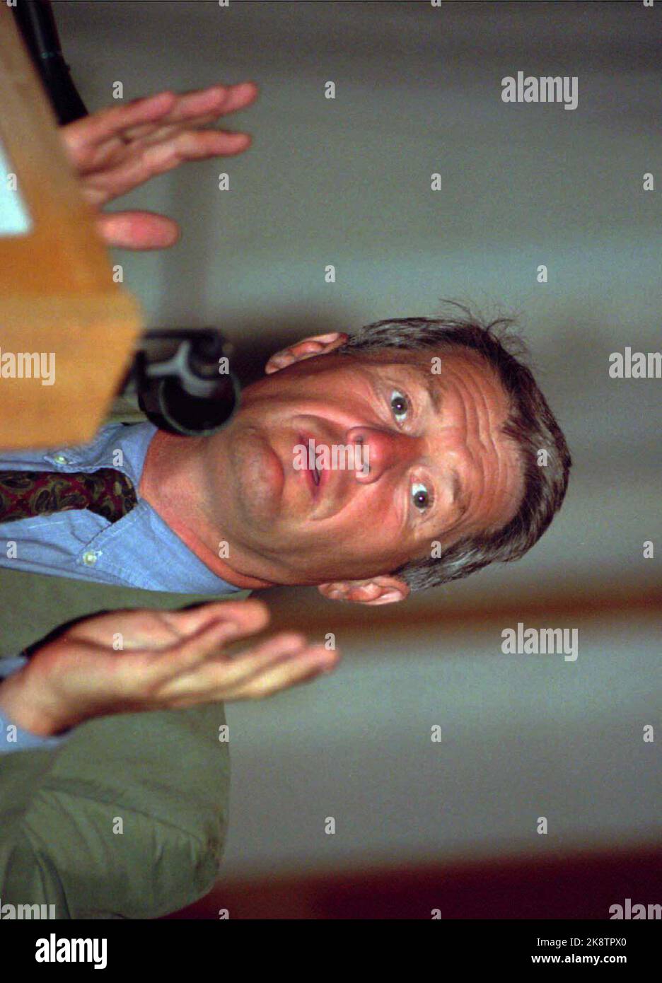 Trondheim 19970717: Il primo ministro Thorbjørn Jagland chiede aiuto alla NBBL per costruire più alloggi a noleggio, case di cura e asili. (NTB photo: Gorm Kallestad) / NBBL / politica degli alloggi / Incontri / Ritratti / Thorbjørn Jagland / Foto Stock