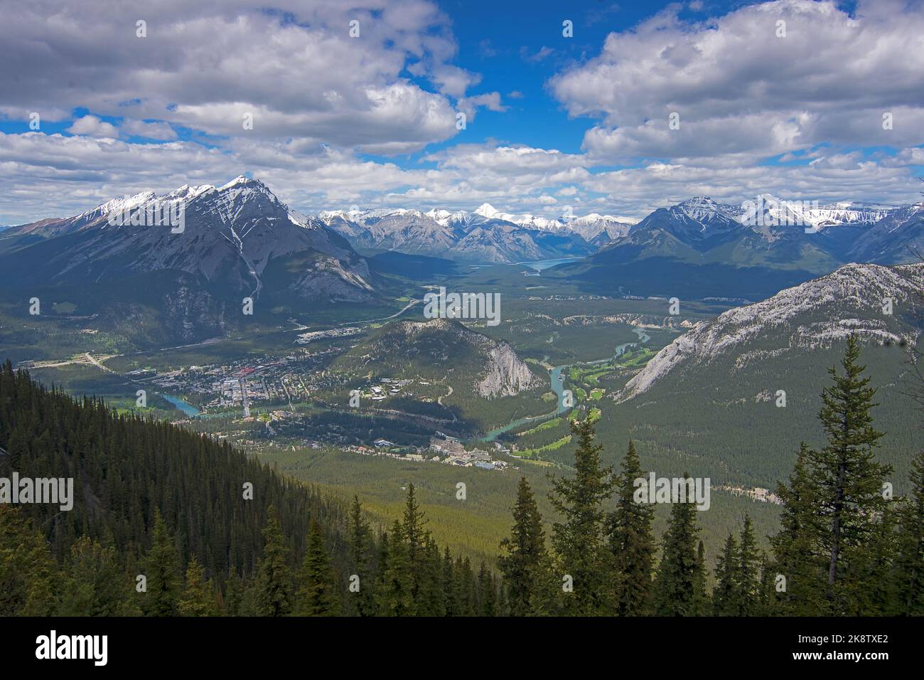 Vista della città di bnaff dal Monte vertice solforato Foto Stock