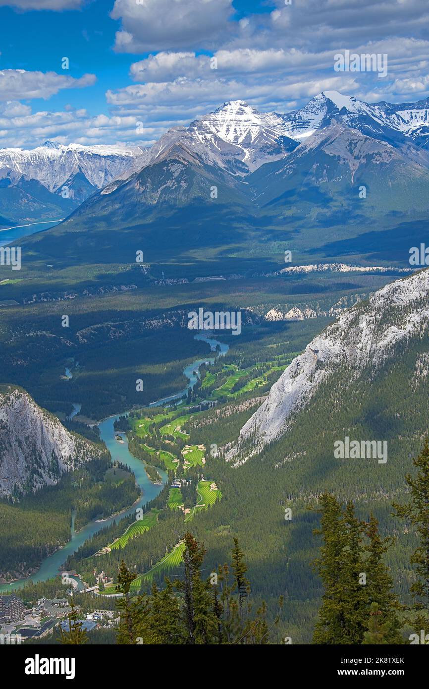 Vista della città di bnaff dal Monte vertice solforato Foto Stock