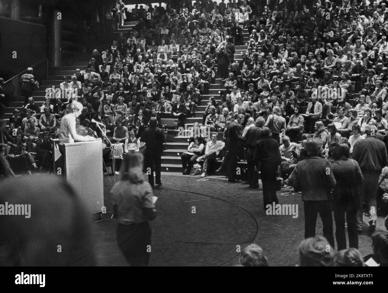 Oslo 19790407 - gli eventi di politica estera hanno indebolito i marxisti-leninisti della Norwegian Student Society? Qui da Chateu Neuf. Foto; Aftenposten / NTB LOC fisico. Varie, Società studentesca Foto Stock