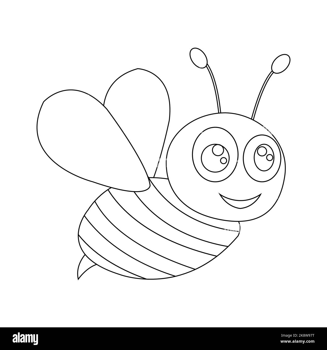 disegno ape per bambini - 7 Uno schizzo di divertente ape per bambini libro da colorare Immagine e Vettoriale - Alamy