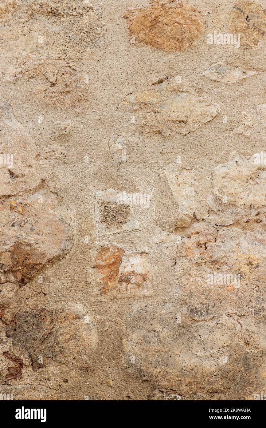 parete di pietra sfondo struttura tipica di vecchie costruzioni di muri e bastioni Foto Stock