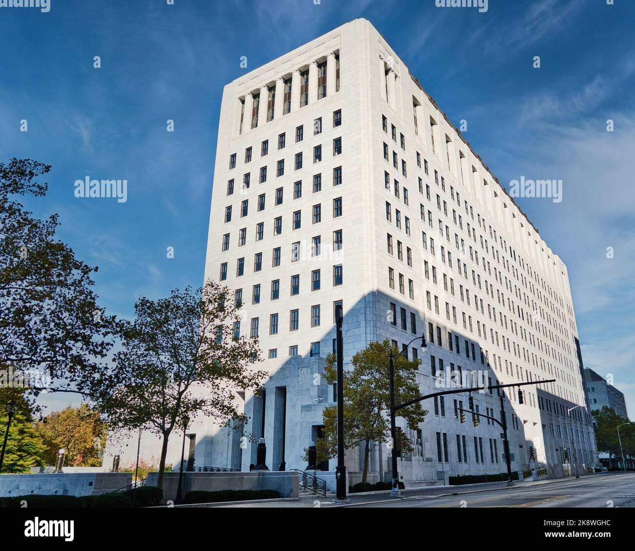 Il Thomas J. Moyer Ohio Judicial Center è un tribunale statale, un edificio di uffici e una biblioteca a Columbus, Ohio, Foto Stock