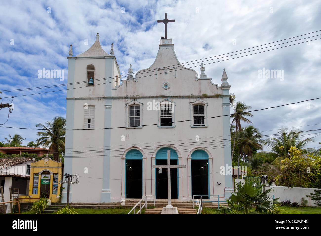 SALVADOR - BAHIA, BRASILE – SETTEMBRE 21 2022: Igreja de Nossa Senhora da Luz em Morro de Sao Paulo Foto Stock