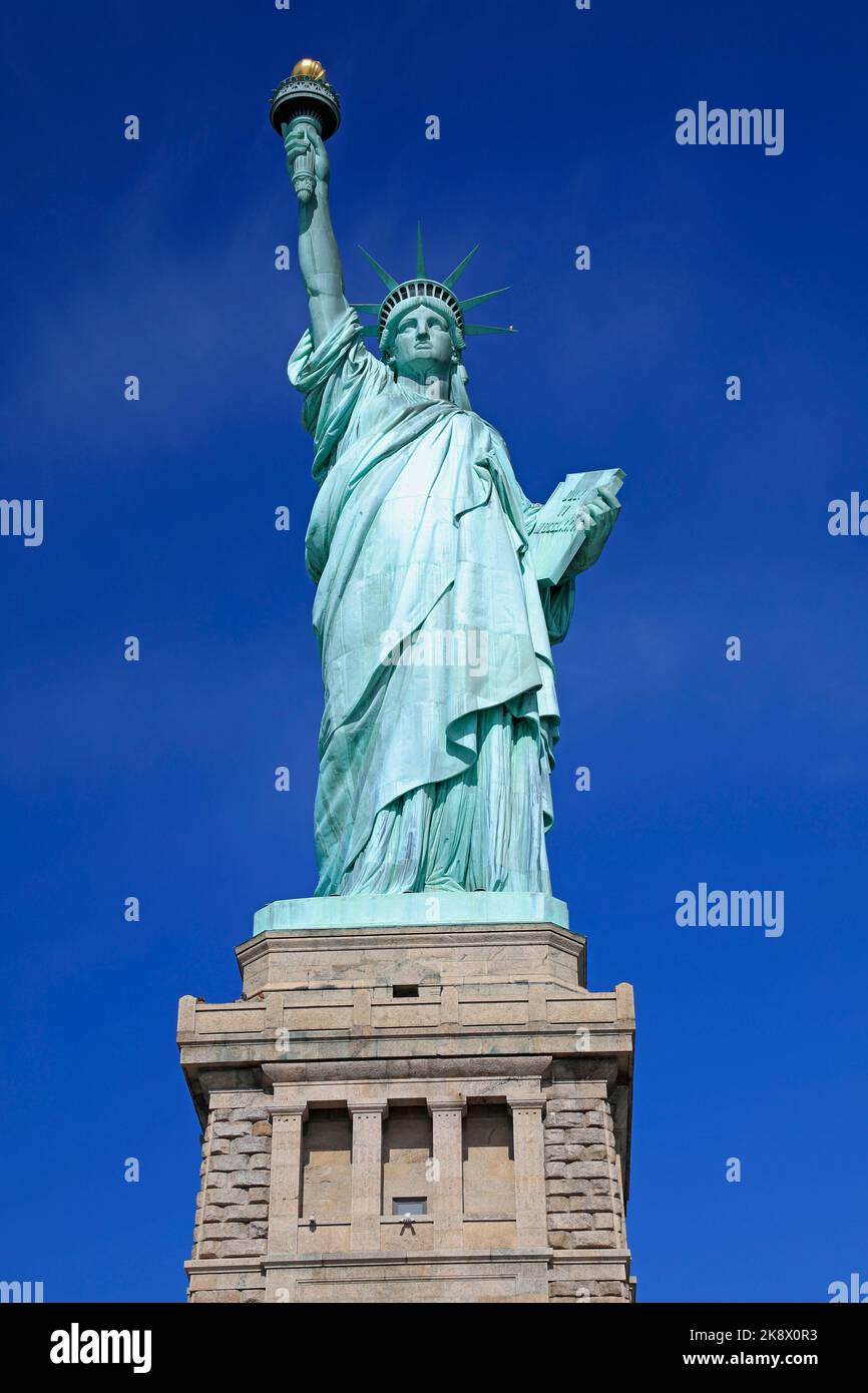 Statua della Libertà di New York City, Stati Uniti d'America Foto Stock