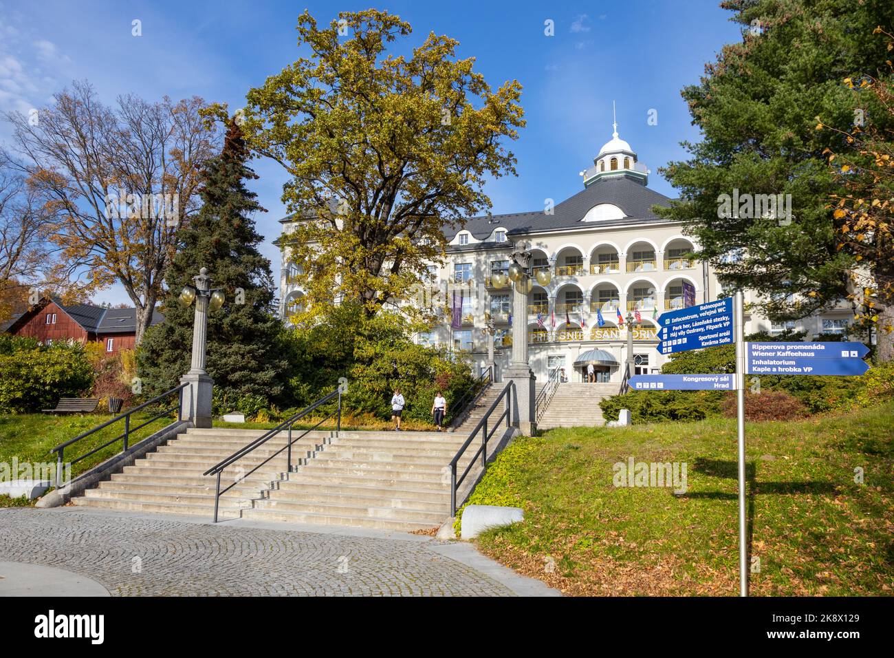 Priessnitzovo sanatorio, Lázně Jeseník, Jeseníky, Česká republika / Priessnitz sanatorio, città termale Jeseník, Jeseniky montagne, Repubblica Ceca Foto Stock