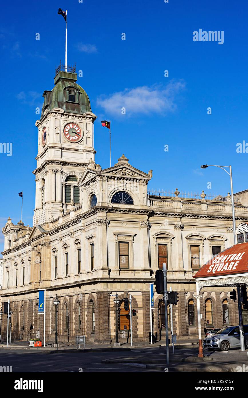 Ballarat Australia / Vista esterna del Municipio di Ballarat del 1872 circa. Foto Stock