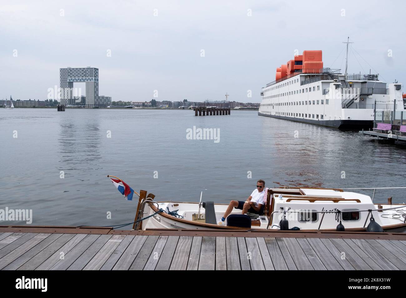 Paesi Bassi, Amsterdam, luglio 2021. Illustrazione della vita quotidiana ad Amsterdam, nei Paesi Bassi. Fotografia di Martin Bertrand. Pays-Bas, Amsterdam, Juill Foto Stock