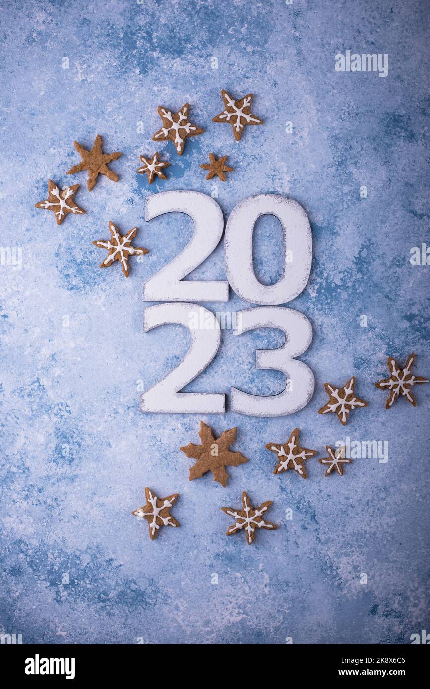 2023 composizione di Capodanno e Natale Foto Stock